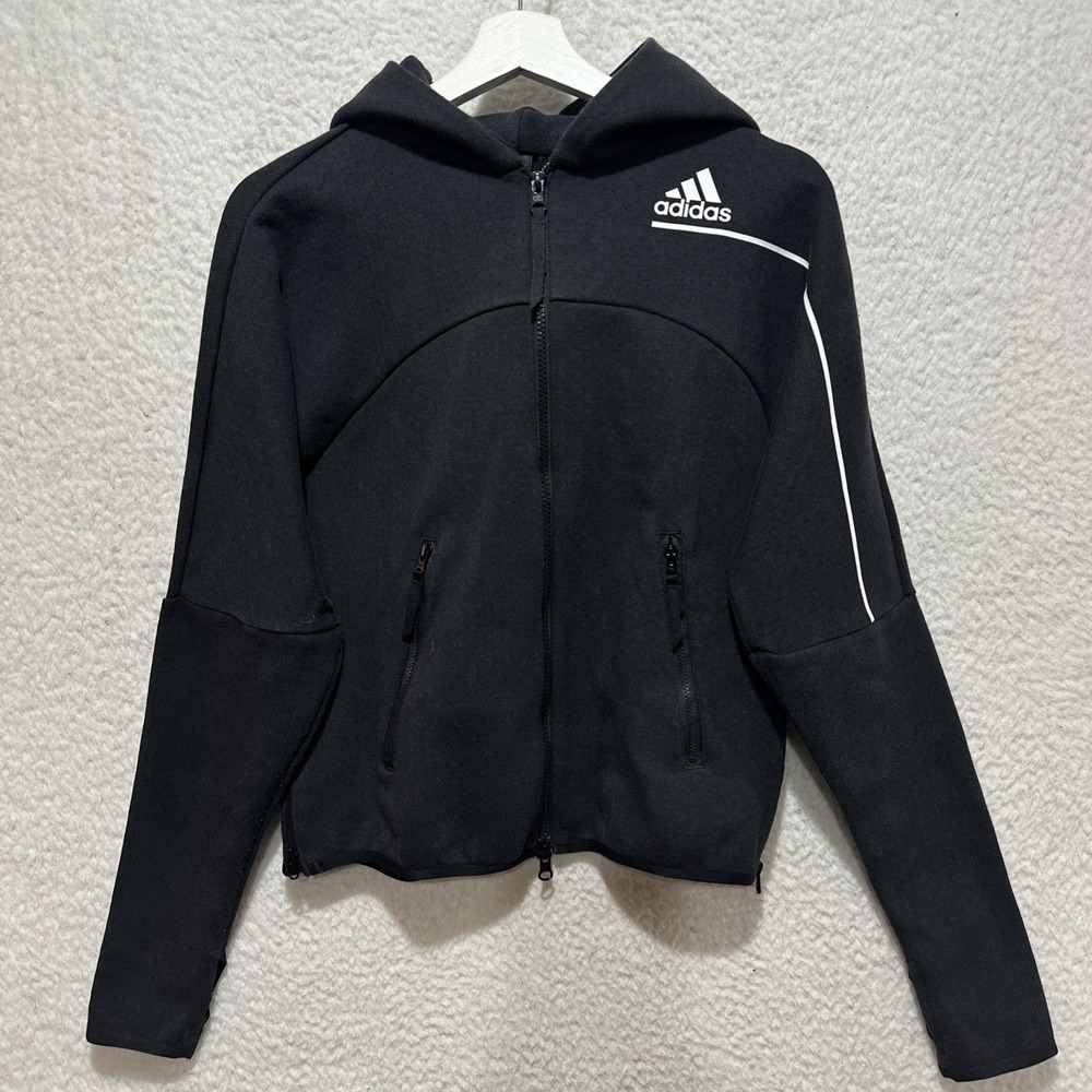 Adidas‎ Women's S Z.n.e. Hoodie Track Top Jacket Black Multi-Sport Zip Pockets